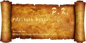 Pólyik Kitti névjegykártya